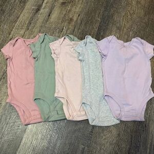 Carter's Soft Pastel Bodysuit Collection - Pink, Green, Cream, Gray, Lavender